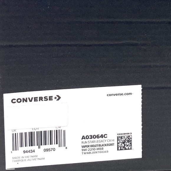 Converse Run Star Legacy Platform Violet Women Sneakers Canvas High Top A03064C - Picture 8 of 9